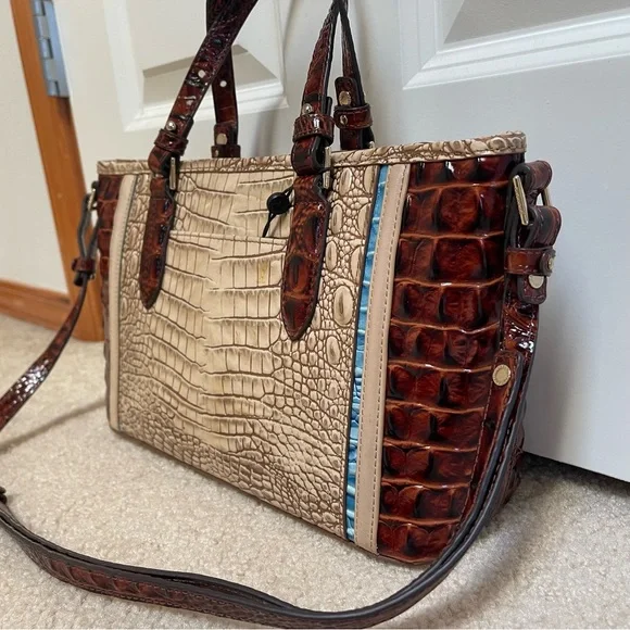 🌹🩸BRAHMIN SAND SANTANA MINI ASHER SATCHEL BAG🩸 - Picture 4 of 13